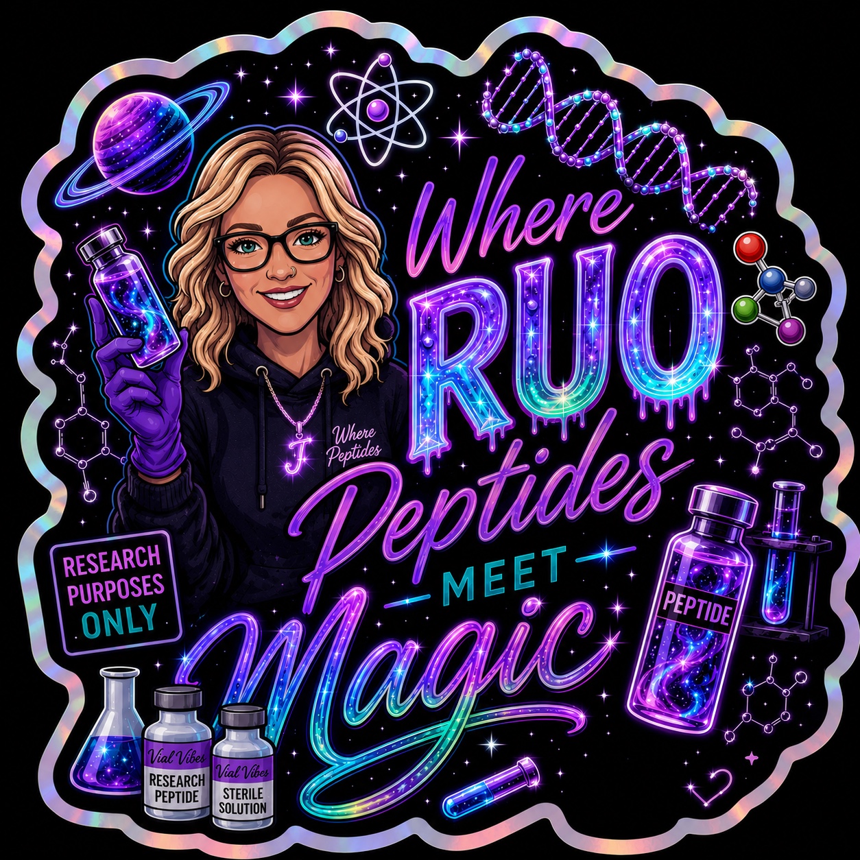 Where RUO peptides meet magic artwork